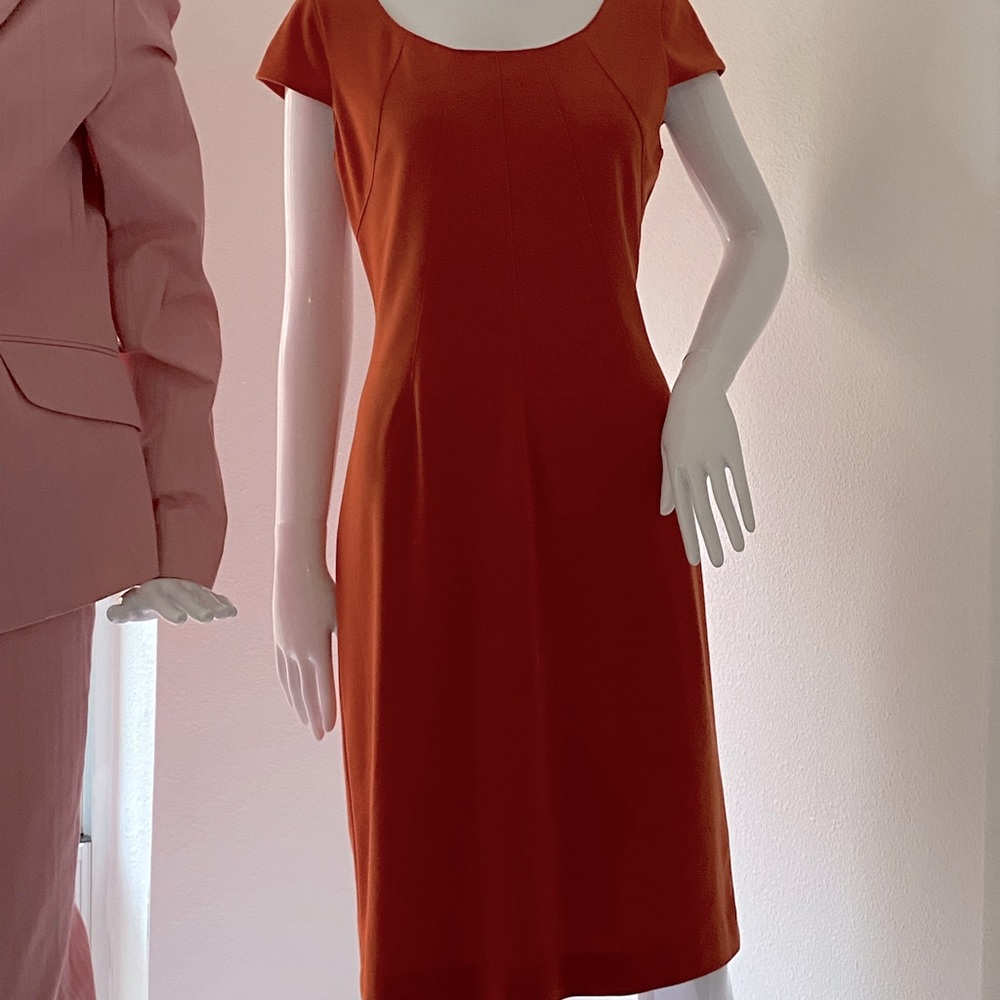Orange Tahari Sheath Dress